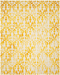 Safavieh Dip Dye Ddy689A Ivory / Gold Damask Area Rug