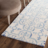 Safavieh Dip Dye Ddy711A Ivory / Blue Damask Area Rug