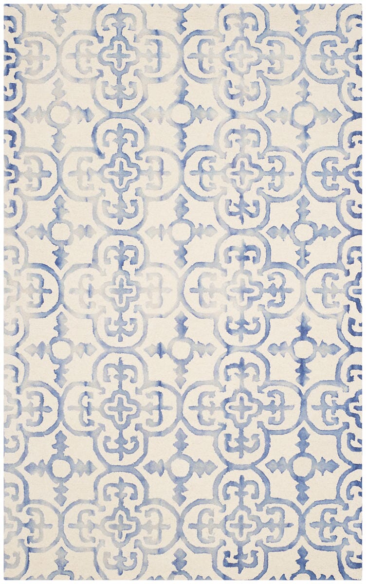 Safavieh Dip Dye Ddy711A Ivory / Blue Damask Area Rug