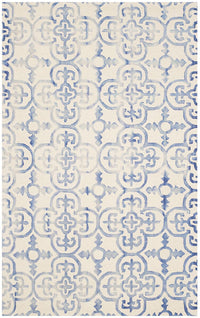 Safavieh Dip Dye Ddy711A Ivory / Blue Damask Area Rug