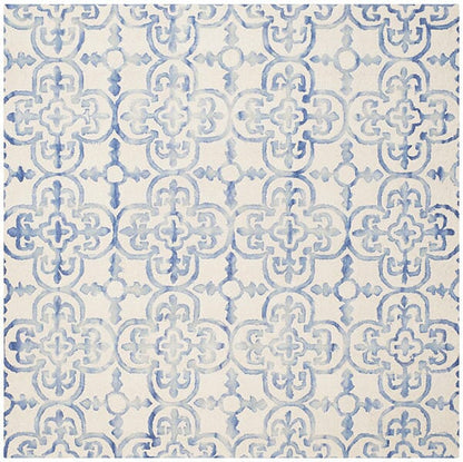 Safavieh Dip Dye Ddy711A Ivory / Blue Damask Area Rug