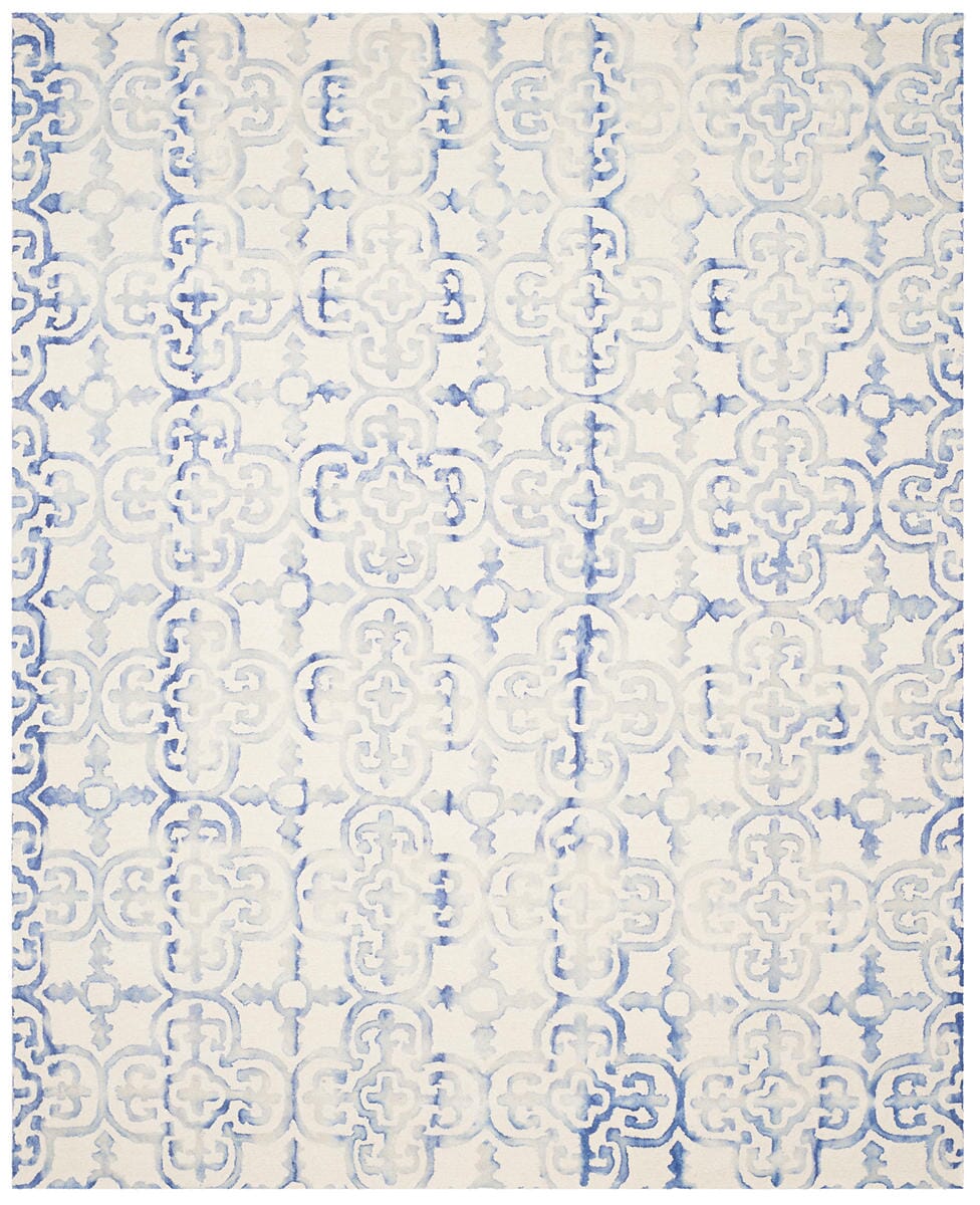 Safavieh Dip Dye Ddy711A Ivory / Blue Damask Area Rug