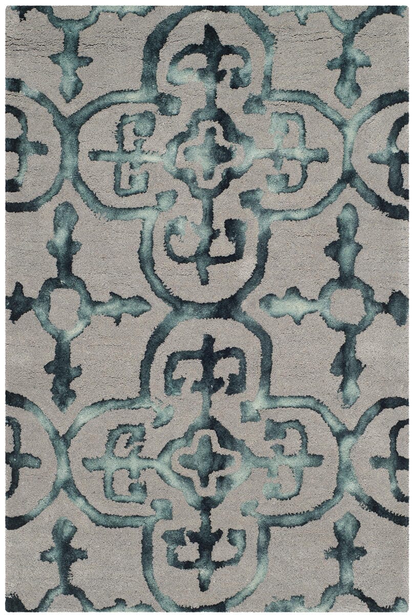 Safavieh Dip Dye Ddy711B Grey / Charcoal Damask Area Rug