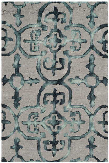 Safavieh Dip Dye Ddy711B Grey / Charcoal Damask Area Rug