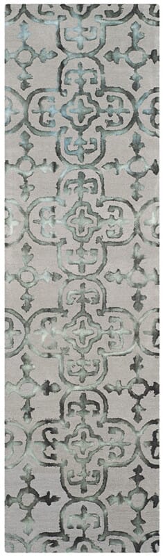 Safavieh Dip Dye Ddy711B Grey / Charcoal Damask Area Rug