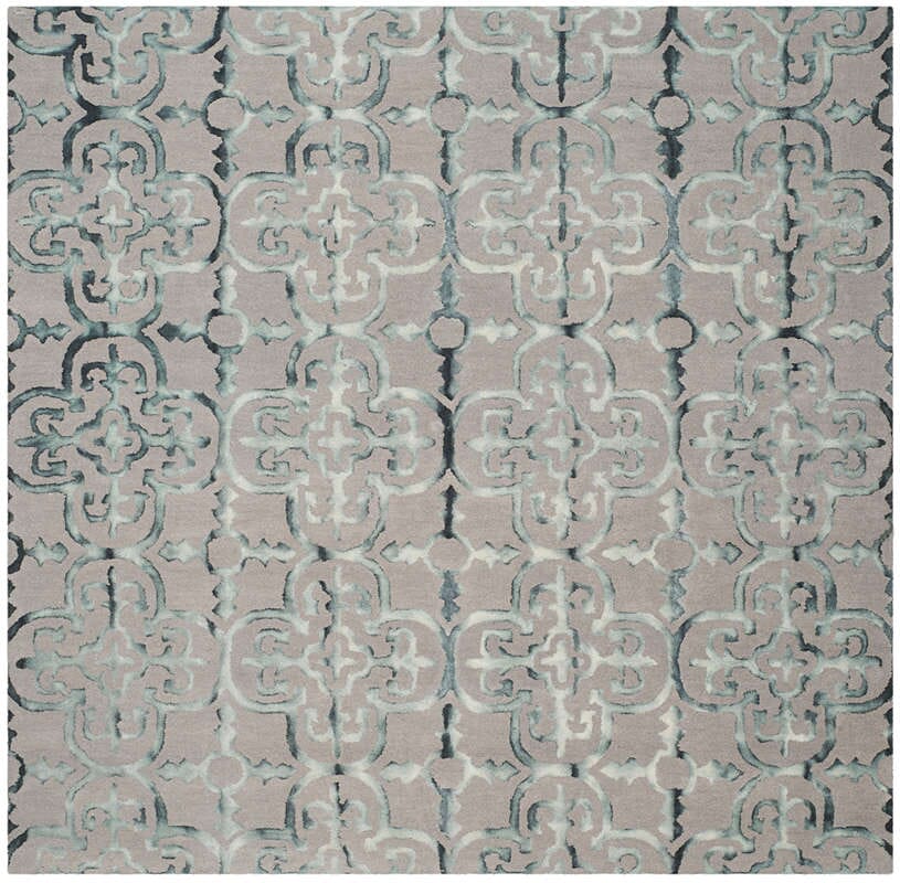 Safavieh Dip Dye Ddy711B Grey / Charcoal Damask Area Rug