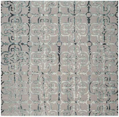 Safavieh Dip Dye Ddy711B Grey / Charcoal Damask Area Rug