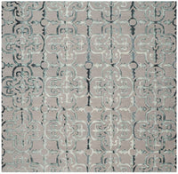 Safavieh Dip Dye Ddy711B Grey / Charcoal Damask Area Rug