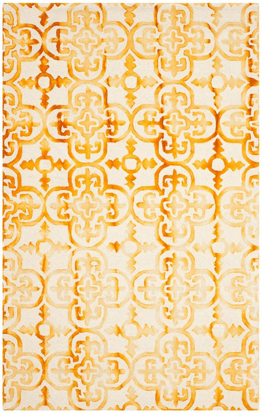 Safavieh Dip Dye Ddy711C Ivory / Gold Damask Area Rug