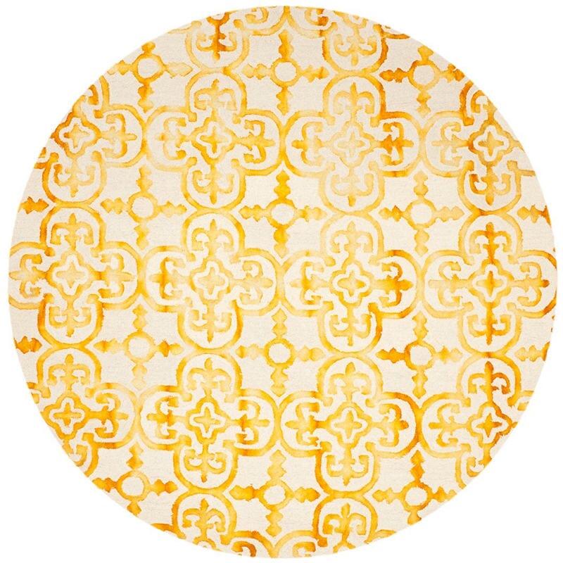 Safavieh Dip Dye Ddy711C Ivory / Gold Damask Area Rug