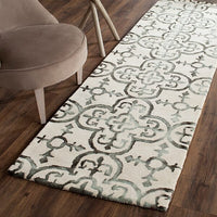 Safavieh Dip Dyed Ddy711D Ivory / Charcoal Damask Area Rug