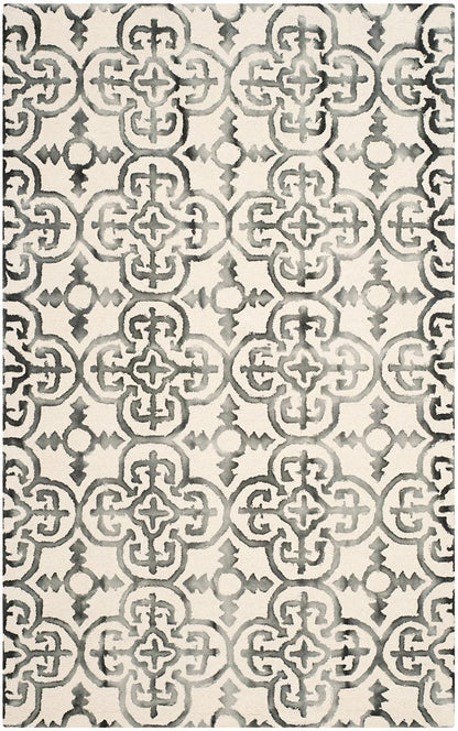Safavieh Dip Dyed Ddy711D Ivory / Charcoal Damask Area Rug