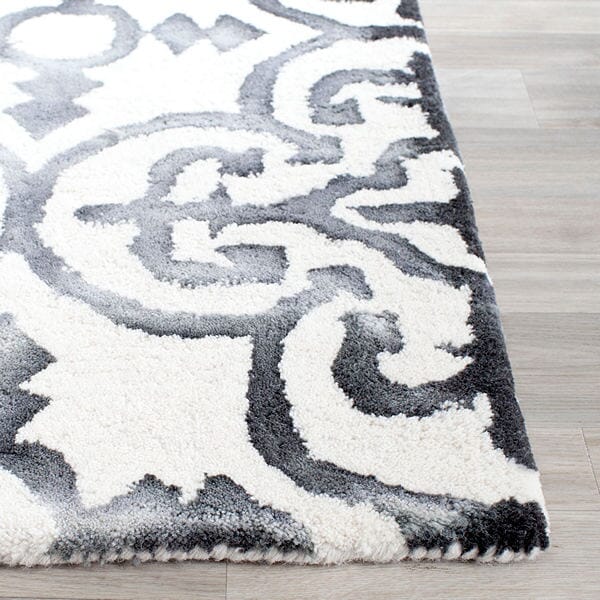 Safavieh Dip Dyed Ddy711D Ivory / Charcoal Damask Area Rug