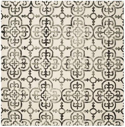 Safavieh Dip Dyed Ddy711D Ivory / Charcoal Damask Area Rug