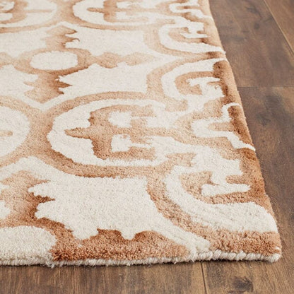 Safavieh Dip Dye Ddy711E Ivory / Camel Damask Area Rug