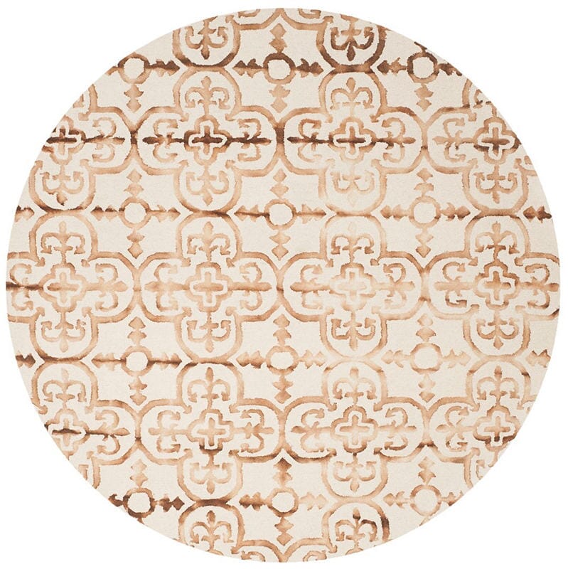 Safavieh Dip Dye Ddy711E Ivory / Camel Damask Area Rug