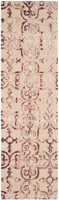 Safavieh Dip Dyed Ddy711G Beige / Maroon Damask Area Rug