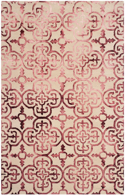 Safavieh Dip Dyed Ddy711G Beige / Maroon Damask Area Rug