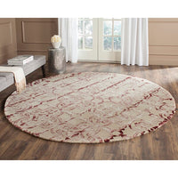 Safavieh Dip Dyed Ddy711G Beige / Maroon Damask Area Rug