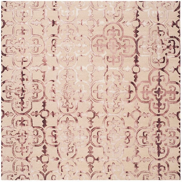 Safavieh Dip Dyed Ddy711G Beige / Maroon Damask Area Rug