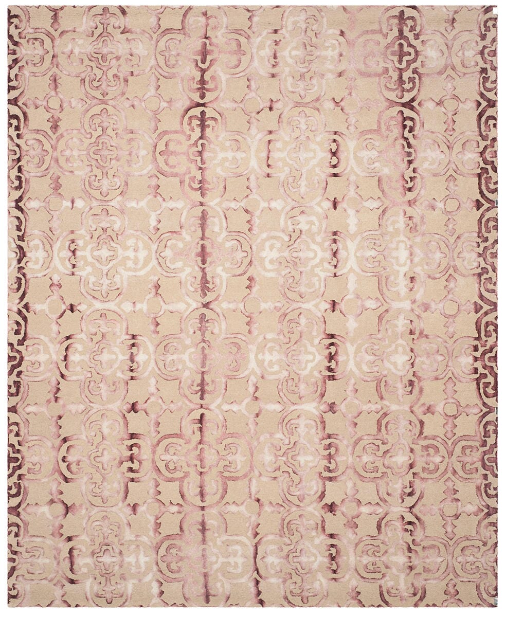 Safavieh Dip Dyed Ddy711G Beige / Maroon Damask Area Rug