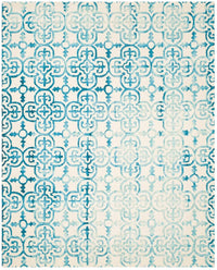 Safavieh Dip Dye Ddy711H Ivory / Turquoise Damask Area Rug