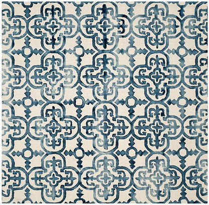 Safavieh Dip Dye Ddy711P Ivory / Navy Damask Area Rug