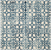 Safavieh Dip Dye Ddy711P Ivory / Navy Damask Area Rug