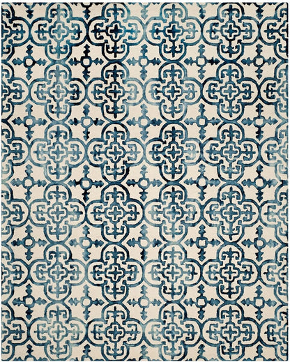 Safavieh Dip Dye Ddy711P Ivory / Navy Damask Area Rug