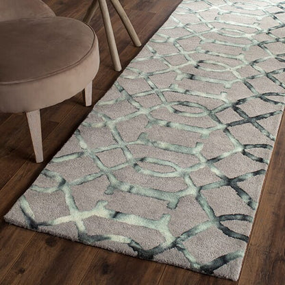 Safavieh Dip Dye Ddy712B Grey / Charcoal Geometric Area Rug