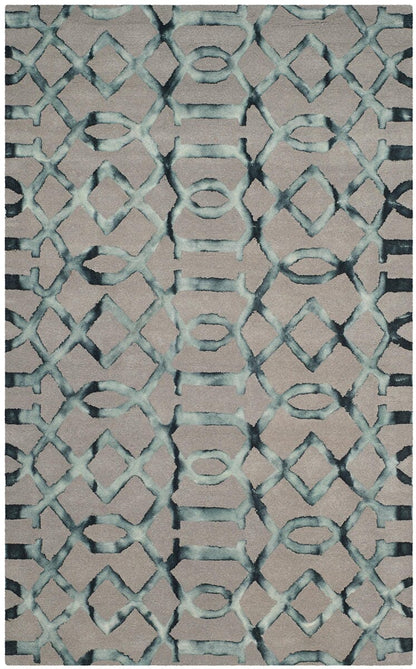 Safavieh Dip Dye Ddy712B Grey / Charcoal Geometric Area Rug