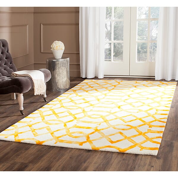 Safavieh Dip Dye Ddy712C Ivory / Gold Geometric Area Rug