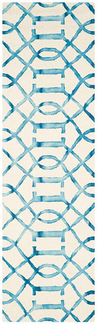 Safavieh Dip Dye Ddy712H Ivory / Turquoise Geometric Area Rug