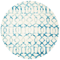 Safavieh Dip Dye Ddy712H Ivory / Turquoise Geometric Area Rug