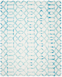 Safavieh Dip Dye Ddy712H Ivory / Turquoise Geometric Area Rug