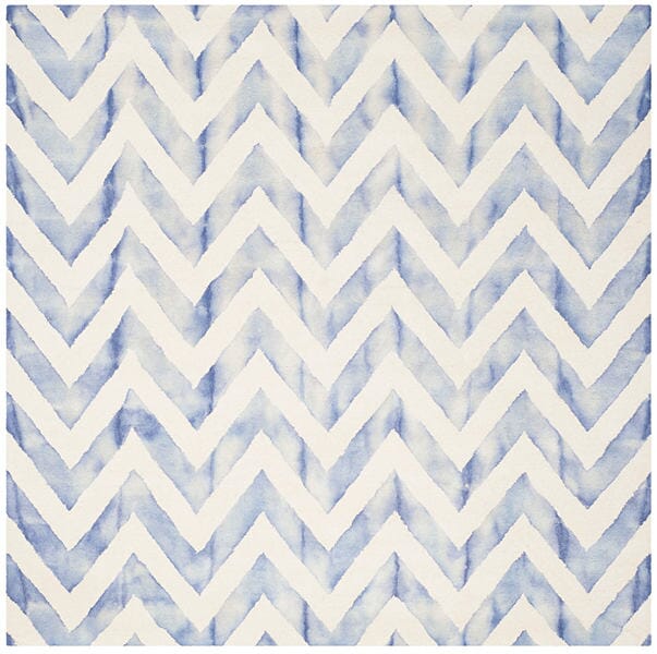 Safavieh Dip Dye Ddy715A Ivory / Blue Chevron Area Rug