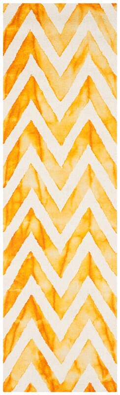 Safavieh Dip Dye Ddy715C Ivory / Gold Chevron Area Rug