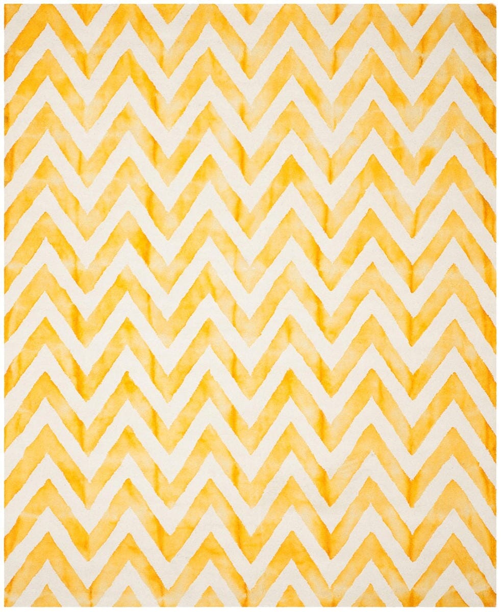 Safavieh Dip Dye Ddy715C Ivory / Gold Chevron Area Rug