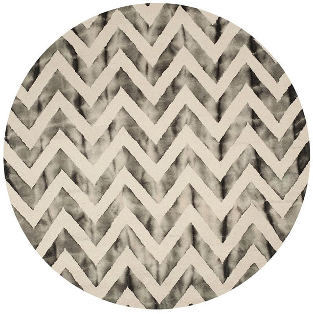 Safavieh Dip Dye Ddy715D Ivory / Charcoal Chevron Area Rug