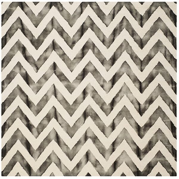 Safavieh Dip Dye Ddy715D Ivory / Charcoal Chevron Area Rug