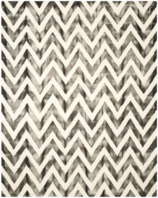 Safavieh Dip Dye Ddy715D Ivory / Charcoal Chevron Area Rug