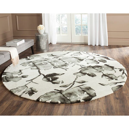 Safavieh Dip Dyed Ddy716D Ivory / Charcoal Floral / Country Area Rug