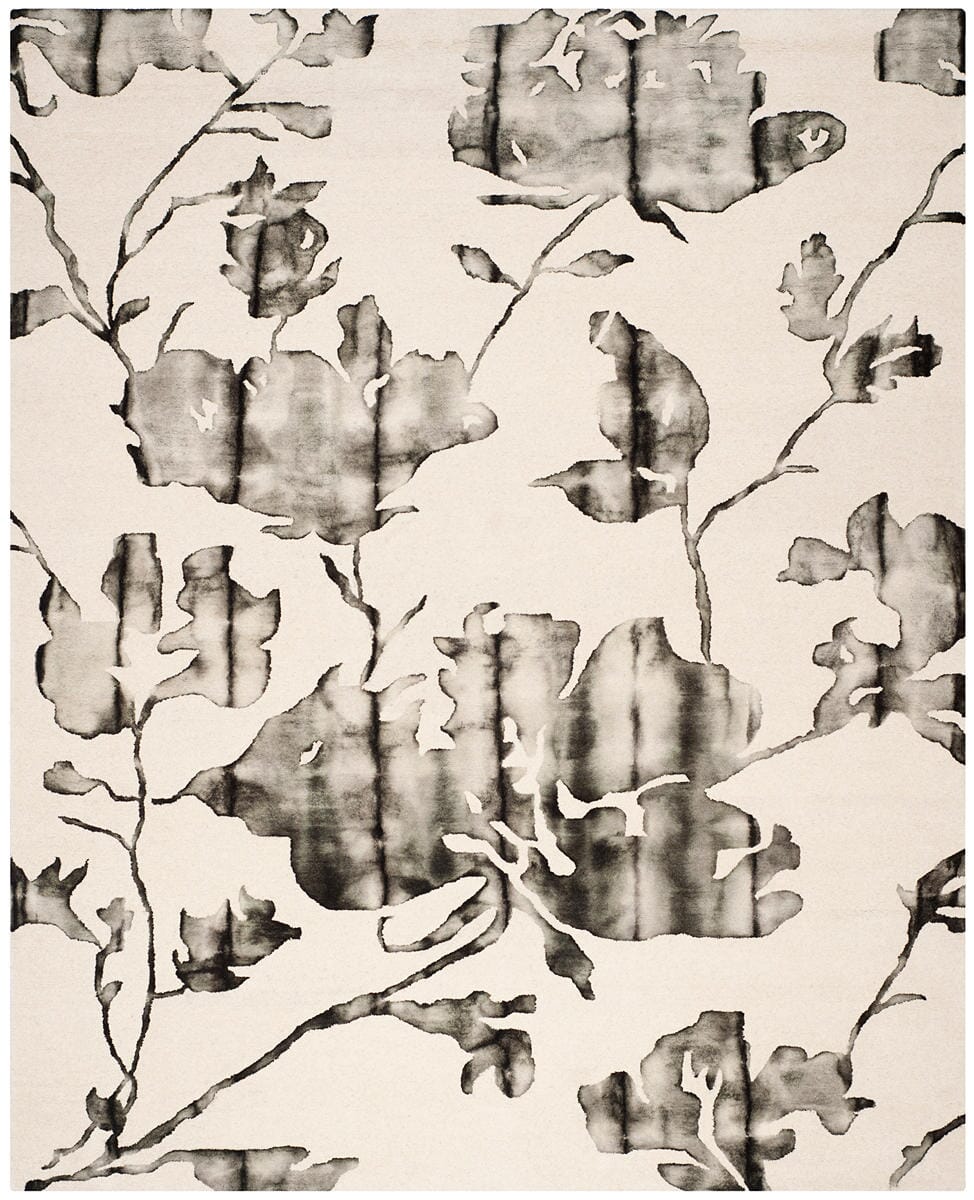 Safavieh Dip Dyed Ddy716D Ivory / Charcoal Floral / Country Area Rug