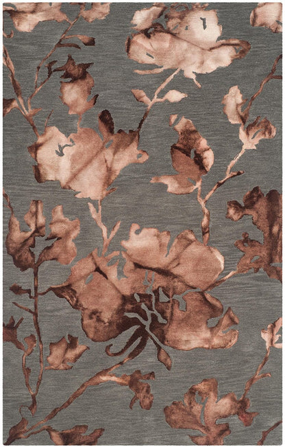 Safavieh Dip Dyed Ddy716K Grey / Beige Floral / Country Area Rug