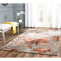 Safavieh Dip Dyed Ddy716K Grey / Beige Floral / Country Area Rug