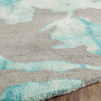 Safavieh Dip Dyed Ddy716L Grey / Turquoise Floral / Country Area Rug