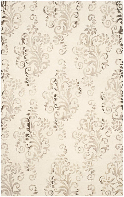 Safavieh Dip Dyed Ddy718E Ivory / Taupe Damask Area Rug