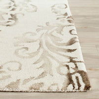 Safavieh Dip Dyed Ddy718E Ivory / Taupe Damask Area Rug