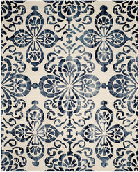 Safavieh Dip Dyed Ddy719P Ivory / Navy Damask Area Rug