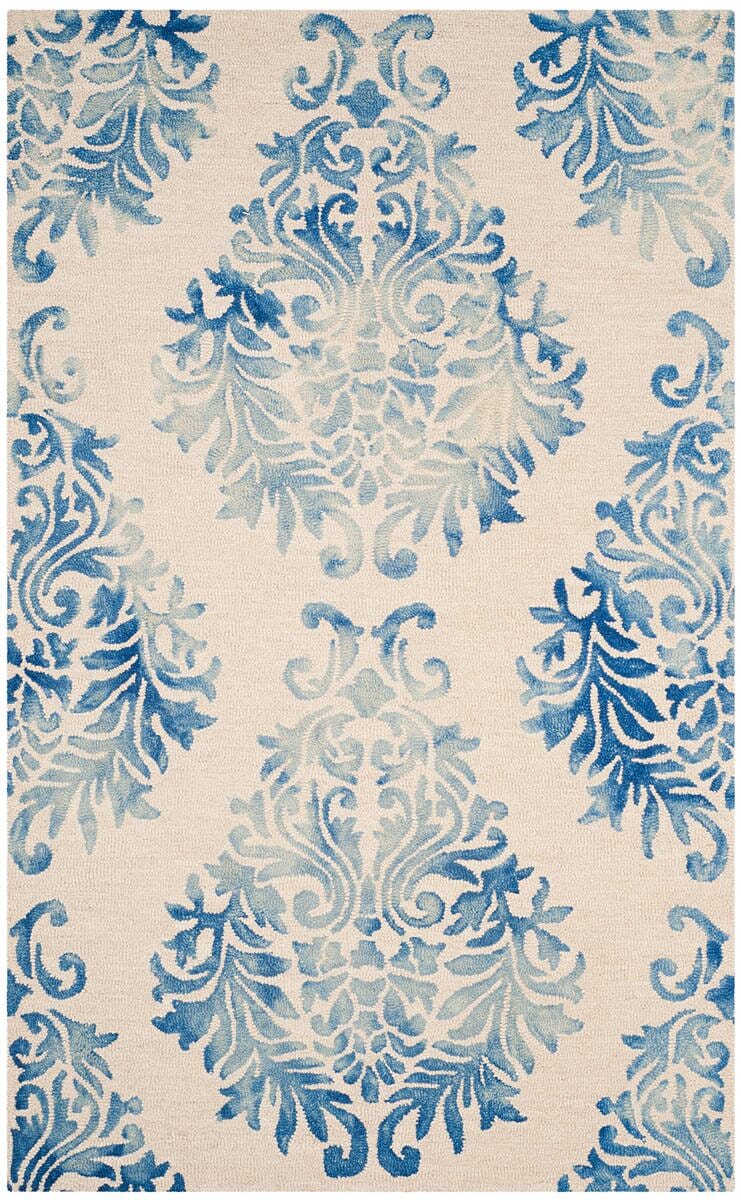 Safavieh Dip Dye Ddy780A Ivory / Blue Area Rug